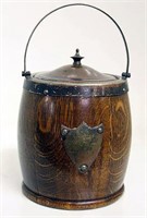 Wooden Biscuit Barrel