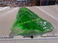 Large Piece of Green Slag Glass