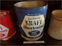 Vintage Metal KRAFT SHORTENING Can