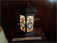 Cast iron & Stained Glass Lamp
