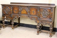 Ornate Carved Buffet with 1 Drawer & 2