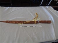 Carved Wood Handle & Sheath Sword