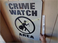 Metal CRIME WATCH Sign