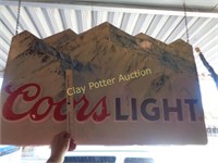 2 Sided Coors Light Beer Sign