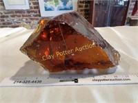 Large Piece of Amber Slag Glass