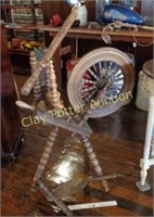 Old Wooden Spinning Wheel