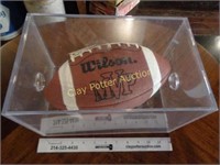 Troy Aikman Autographed Football in Case