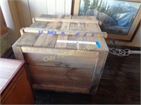 Rustic Wood Shipping Crate with Lid