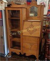 Antique Oak Side by Side Cabinet