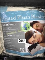 HEATED PLUSH BLANKET QUEEN SIZE