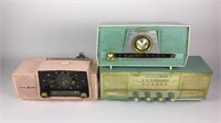 (3) Various Pink/Blue AC/DC Table Radios