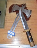 "Jim Bowie" Bowie Knife, and Survival Axe