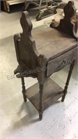 Antique wood entry stand