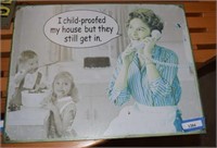 "Child-Proofed" Metal Sign,