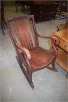 Antique Solid Wood Rocking Chair