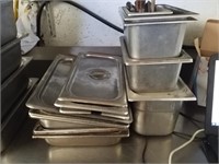 Steam Table Pans Lot of 10 Various Sizes
