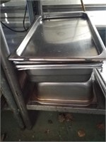 Steam Table Pans w/lids Lot of 3 Full size 4"