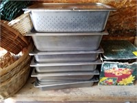 Steam Table Trays & Lids  Lot of 6