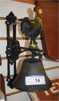 Cast Iron Hanging Bell w/ Rooster