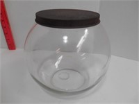 Early Round Glass Candy Jar with Lid