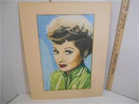 Matted Print of Lucille Ball