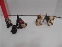 Dog Salt and Pepper and Dog Figurines