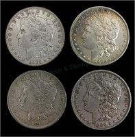 1885, 1886, 1891, 1900 Morgan Silver Dollar Coins