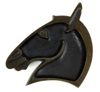 Walter Bosse Style Horse Head Brass Ashtray