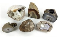 (6) Mineral, Crystal, Agate Geodes