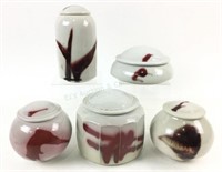 (5) Signed Art Pottery Jars