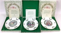 (3) Royal Doulton Christmas Plates 1977, 78, 79