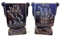 (2) Vintage Metlox C. Romanelli Zodiac Vases