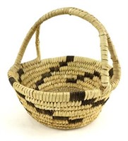 Native American Woven Basket W/ Handle