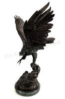 Jules Moigniez Bronze Eagle Sculpture
