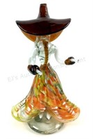 Art Glass Woman W/ Hat
