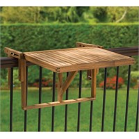 New Hammacher Schlemmer Instant Wood Deck Table