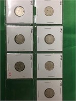 1912, 17, 40, 41, 43, 44, 45 Newfoundland silver