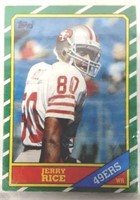 1986 Jerry Rice Rookie Topps Football Card