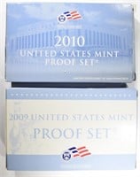 2009 & 2010  PROOF SETS IN ORIG BOX/COA