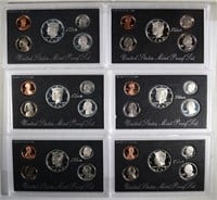 (3) 1992 & (3) 1993 Silver Proof Sets
