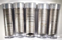 FIVE ROLLS OF MIXED DATE CIRC LIBERTY "V" NICKEL