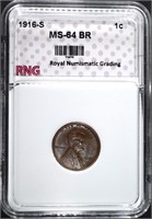 1916-S LINCOLN CENT RNG CH BU BR