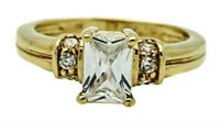 Radiant Cut 1.00 ct  White Topaz Dinner Ring