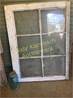 6 pane antique wood window