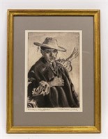 MEXICAN WANDERER ETCHING