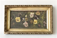 VICTORIAN PANSY PAINTING