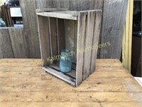 Large Wood Slatted Harvest Crate