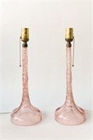 PINK DEPRESSION GLASS LAMPS