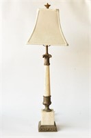 BRONZE & MARBLE TABLE LAMP