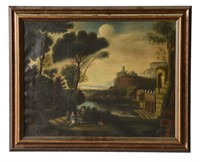 19TH C. CONTINENTAL LANDSCAPE PAINTING